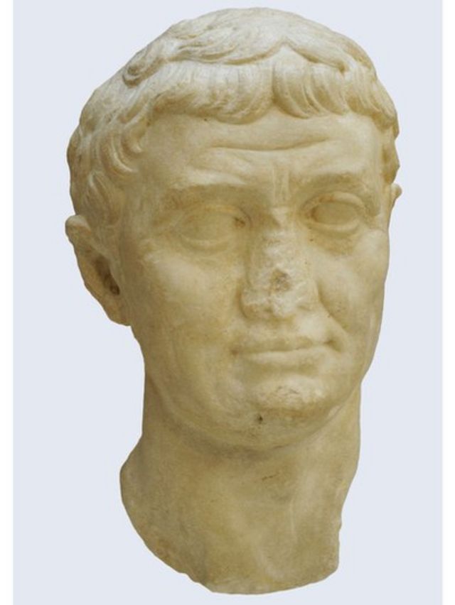 Busto do general romano Marco Antônio, marido de Cleópatra, no Museu Nacional de Arqueologia de Madri, na Espanha
