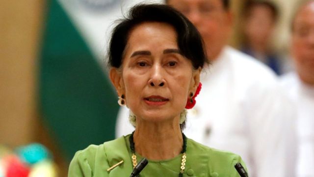 Aung San Suu Kyi pictured in 2017