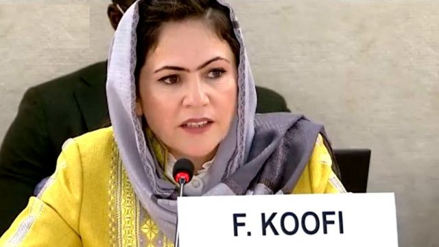 فوزیه کوفی، عضو سابق پارلمان افغانستان که از سخنرانان این نشست بود