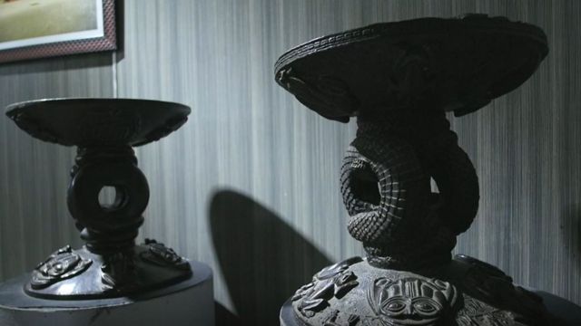 Bronces en el Museo Nacional en Ciudad Benín