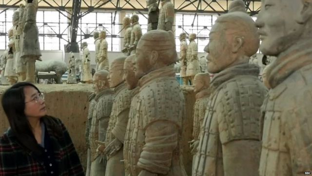 The terracotta warriors date from the time of Emperor Qin Shi Huang