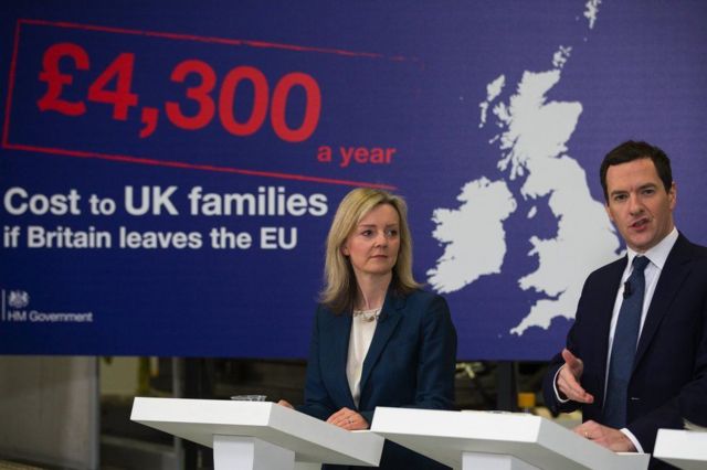 Liz Truss eski maliye bakanlarından George Osbourne ile