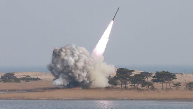 3月に北朝鮮が実施したミサイル発射実験