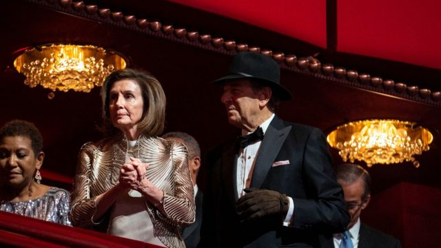 Nancy Pelosi attended the ceremony with her husband, Paul