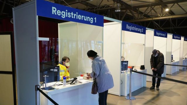 Прививочный центр в Германии