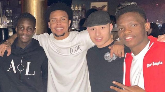 Juventus's Weston McKennie, Wales and Schalke midfielder Rabbi Matondo, Emmanuel Ntow and Ward Struwer.