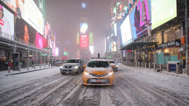que dia cae nieve en new york