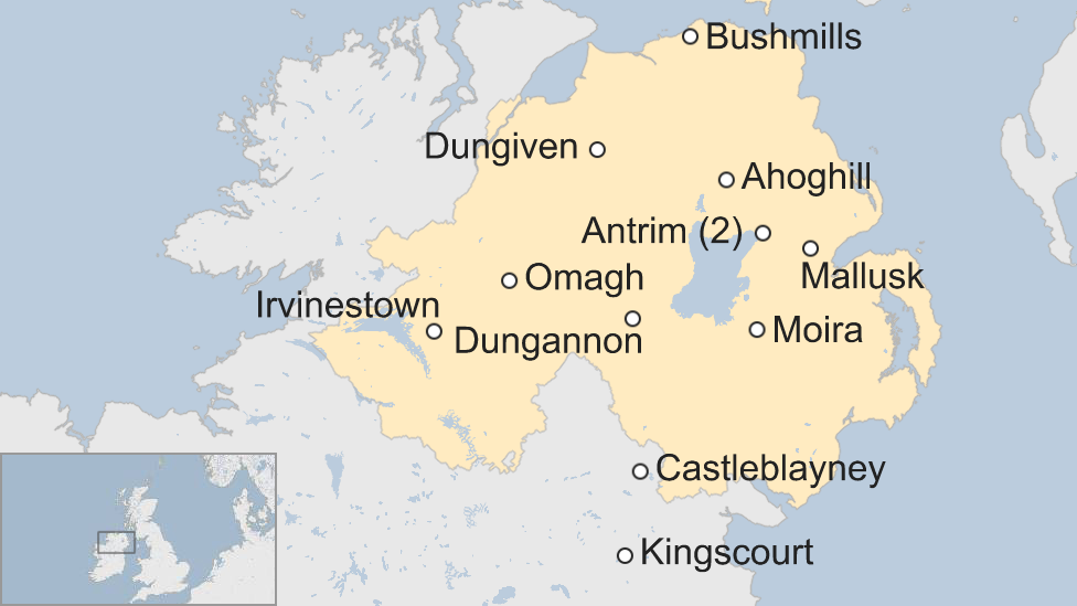 Bushmills Northern Ireland Map Cash Machine Thefts: Atm Stolen From Bushmills Found - Bbc News