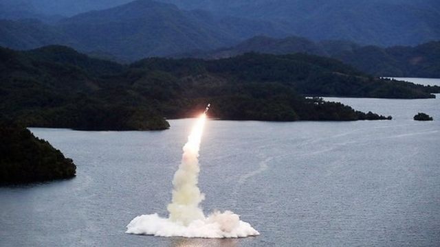 North Korea launches SLBM inland reservoir