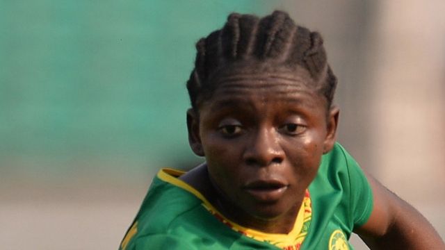 La Camerounaise, Ngo Mbeleck, est la buteuse du match face à l'Afrique du Sud.