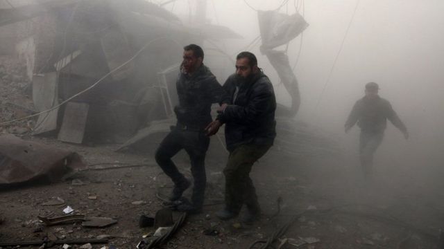 Duqaymaha ayaa ka dhacaya magaaladda Ghouta