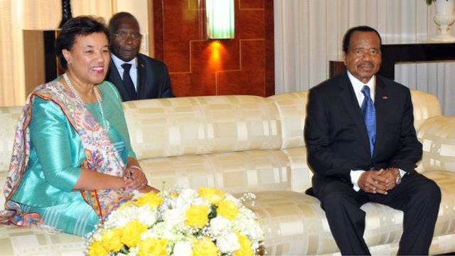 Elle a été reçue mardi par le président Paul Biya, selon Richard Onanena, correspondant de la BBC à Yaoundé, la capitale du Cameroun.
