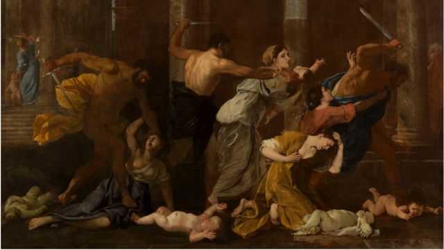 La matanza d elos inocentes, de Nicolas Poussin.