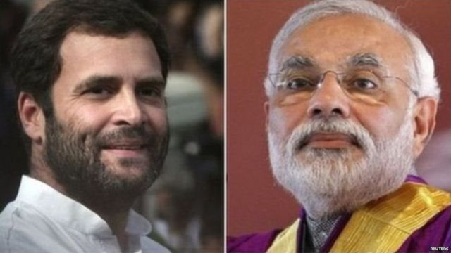 राहुल गांधी, नरेंद्र मोदी