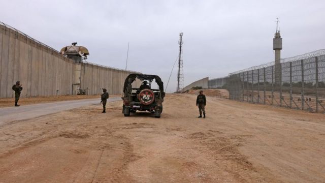 "Barreira inteligente" construída por Israel na fronteira com Gaza