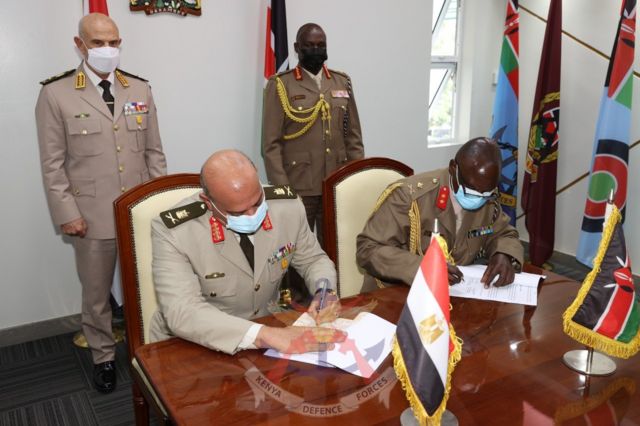 مراسم توقيع الاتفاق بين مصر وكينيا
