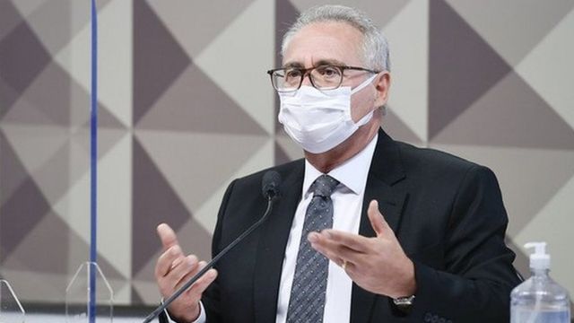 Renan Calheiros fala na CPI da Covid