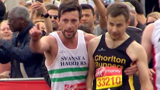 An inspirational end to the Marathon for two runners