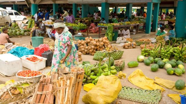Marché de Nambawan, à Port Vila, Efate, Vanuatu