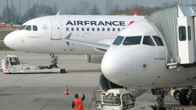シャルル・ド・ゴール空港のエールフランス機（資料写真）