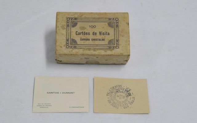 Cartão de Visitas de Santos Dumont no acervo do Museu Aeroespacial