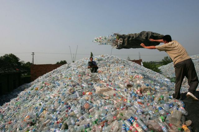 중국의 재활용 쓰레기 처리장