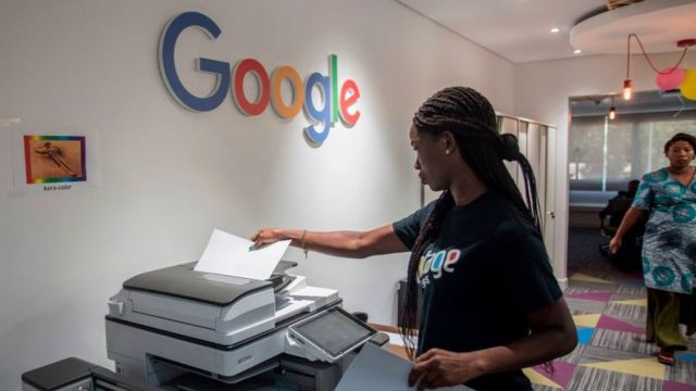 Le bureau de l'intelligence artificielle (IA) de Google à Accra, 2019. C'est le premier centre d'IA établi en Afrique par l'entreprise.