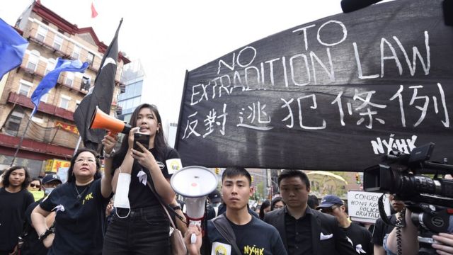 香港逃犯条例：中港矛盾延烧至美国校园(photo:BBC)