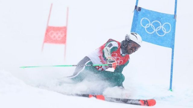 沙特阿拉伯的法伊克·阿卜迪是第一个参加冬季奥运比赛的海湾国家选手(photo:BBC)