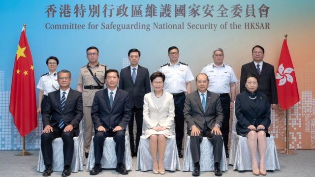 香港特區國安委首次會議之後全體官員合照（8/8/2020）