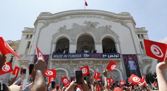 استقبال أنس جابر في تونس في يوليو/تموز