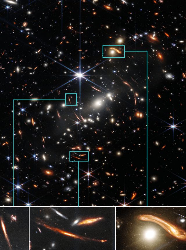 这些银河系的光束经历了数十亿光年才能来到我们面前。(photo:BBC)
