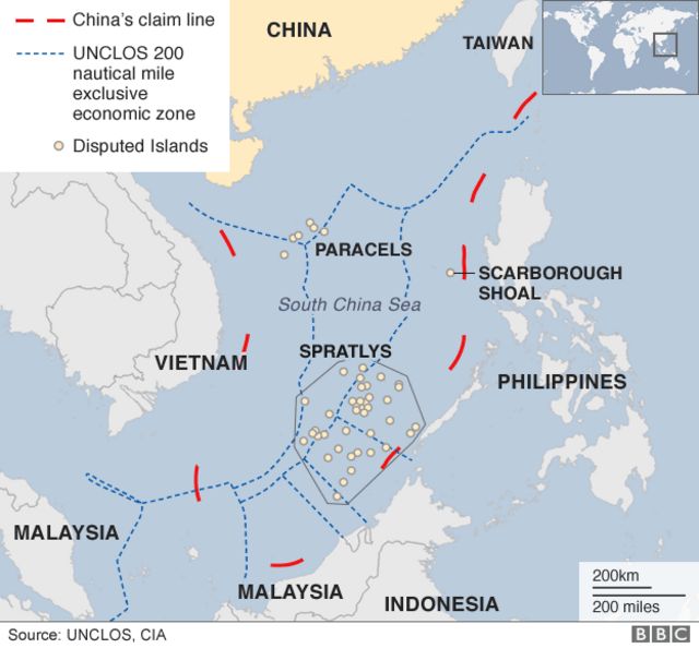 米海軍が南シナ海で 航行の自由 作戦 トランプ政権発足後初 cニュース