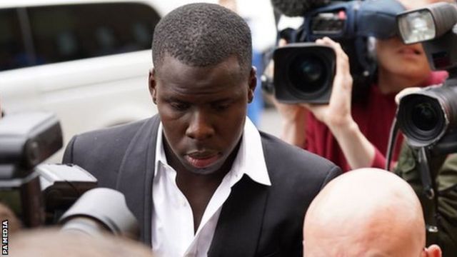 West Ham United defender Kurt Zouma arrives at court