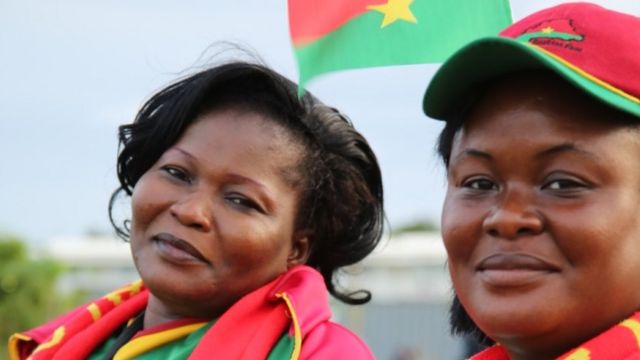 Les supporters et les supportrices burkinabè ne sont pas passés inaperçus. Djeneba Ouedraogo (à gauche) est une passionnée de sport. Elle a pratiquée depuis l'enfance le rugby et le football