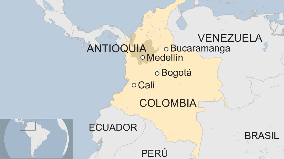 Mapa Colombia.