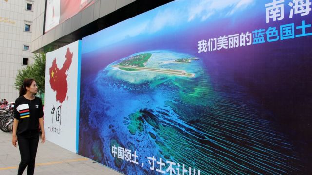 Panô của Trung Quốc ở Nam Kinh mô tả 'Nam Hải là Quốc thổ Biển xanh' của đất nước
