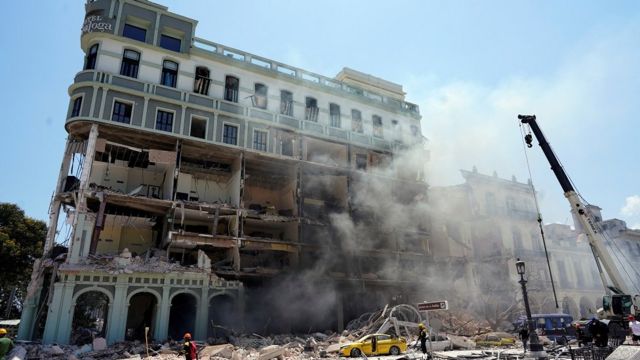 Hotel Saratoga após explosão