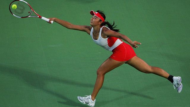 Peng Shuai at the Australian Open, 2005