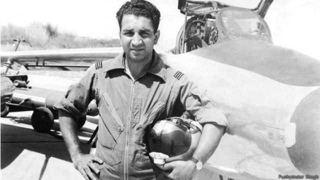 In the 1965 war, Flight Lieutenant Pathania shot down Pakistan's first Saber jet.