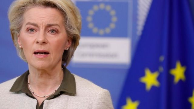 Ursula von der Leyen anunciou novas sanções da UE à Rússia