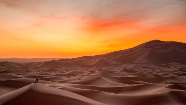 Dunes de sable dans le désert du Sahara