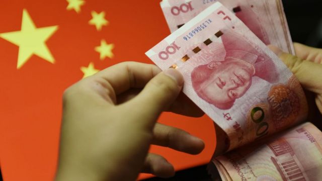Billetes de yuanes chinos