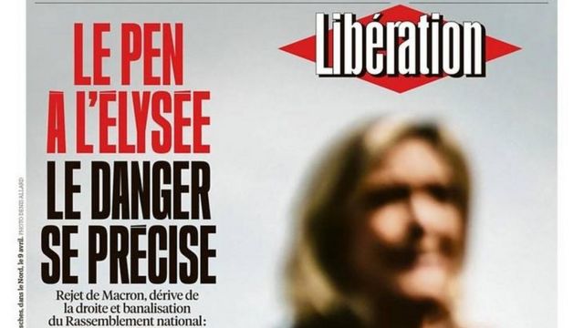 روزنامه چپ‌گرای لیبراسیون لوپن را یک "خطر" توصیف می‌کند