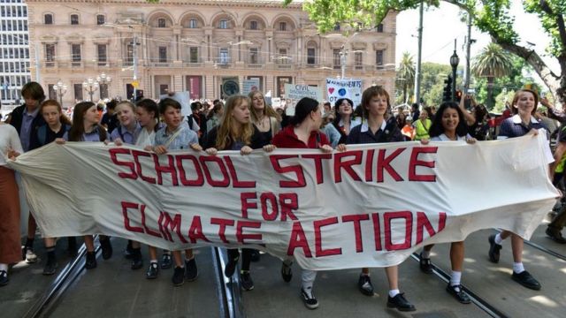 Mnaifestación contra el cambio climático