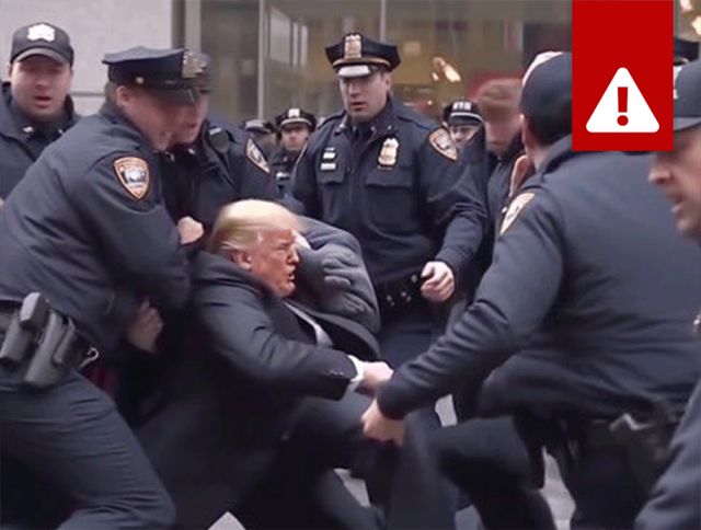 Fake image of Trump being arrested