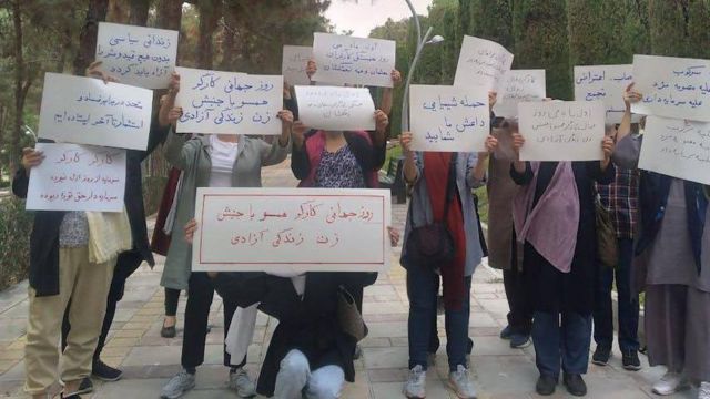 عکس از اتحادیه آزاد کارگران ایران