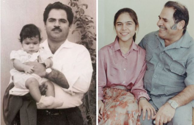 مونا و پدرش یدالله محمودنژاد