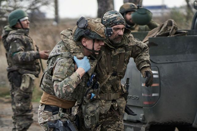 Украинские солдаты под Купянском