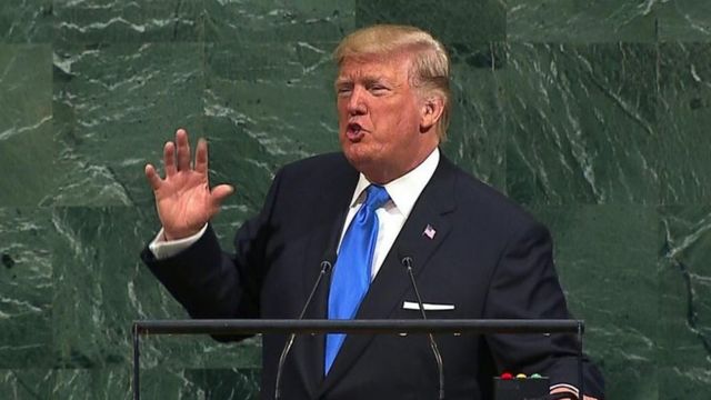 Trump: Tutaiangamiza Korea kaskazini iwapo tutalazimika kujilinda sisi na washirika wetu